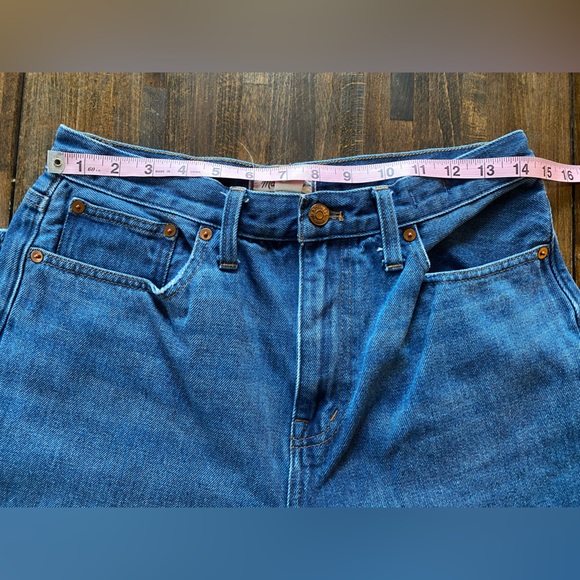Madewell Baggy Straight Denim Blue Jeans Womens Size 29x30 Medium Wash Y2K 90s - Picture 9 of 11
